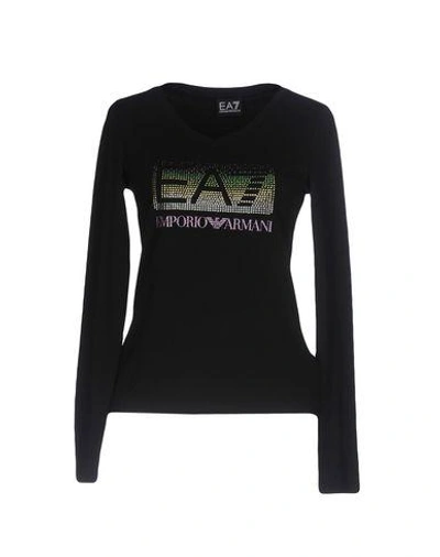 Shop Ea7 T-shirts In Black