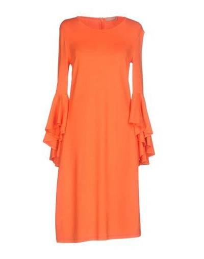 Shop Michael Kors Knee-length Dress In Orange