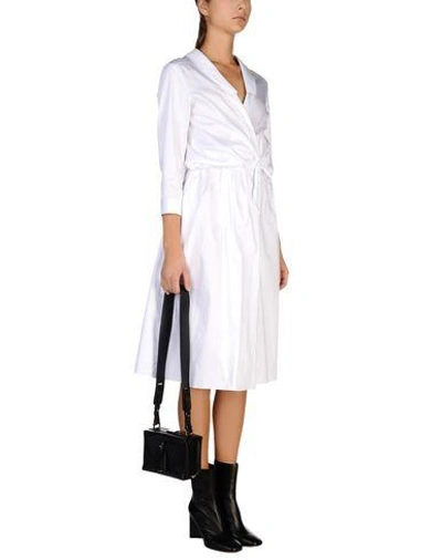 Shop Jil Sander Knee-length Dress In White