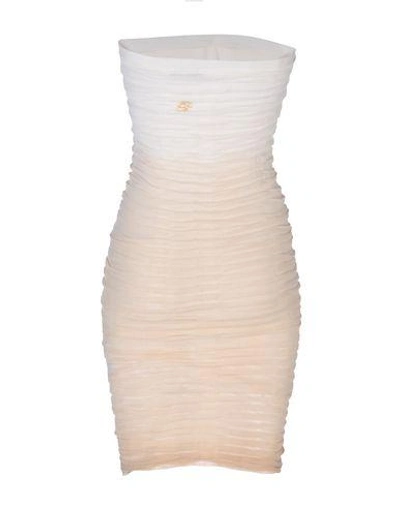 Shop Blumarine Knee-length Dresses In Beige
