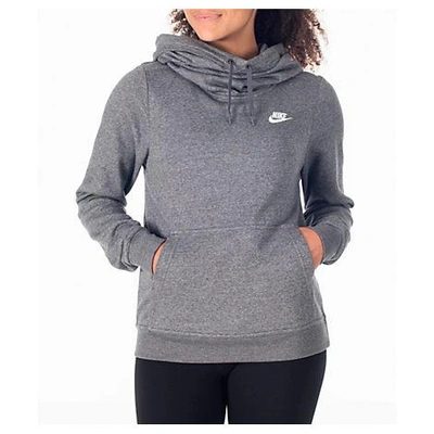 Nike Women's Sportswear Funnel Neck Hoodie, Grey | ModeSens