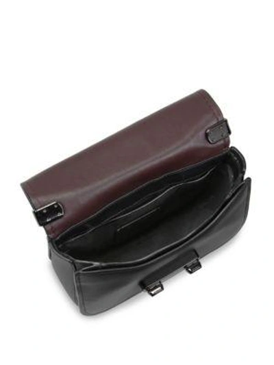 Shop Coach Swagger Leather Crossbody Bag In Black
