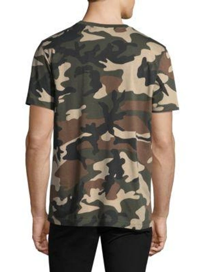 Shop Wesc Maxwell Camouflage Cotton Tee In Red Port