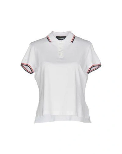 Shop Dsquared2 Woman Polo Shirt White Size S Cotton