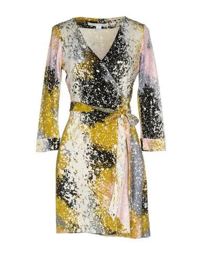 Shop Diane Von Furstenberg Short Dress In Ivory