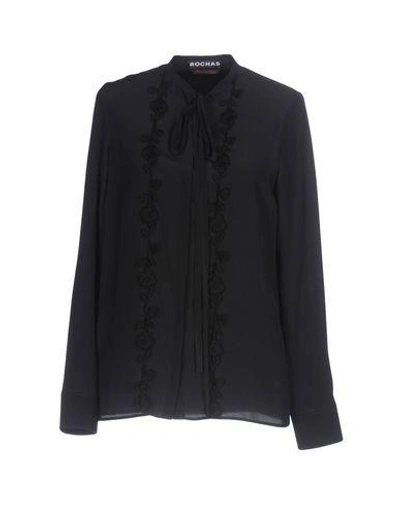 Shop Rochas Shirts & Blouses With Bow In Black