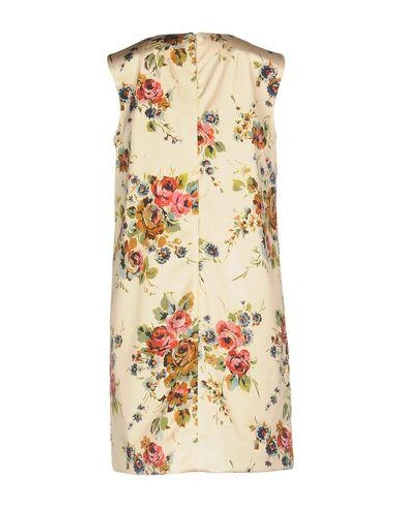 Shop Dolce & Gabbana Short Dress In Beige