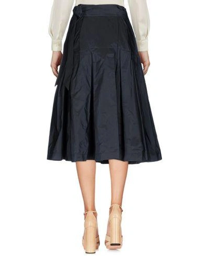Shop Jil Sander 3/4 Length Skirt In Dark Blue