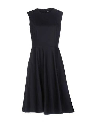 Shop Jil Sander Knee-length Dress In Dark Blue