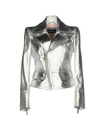 Shop Dsquared2 Jackets In Silver