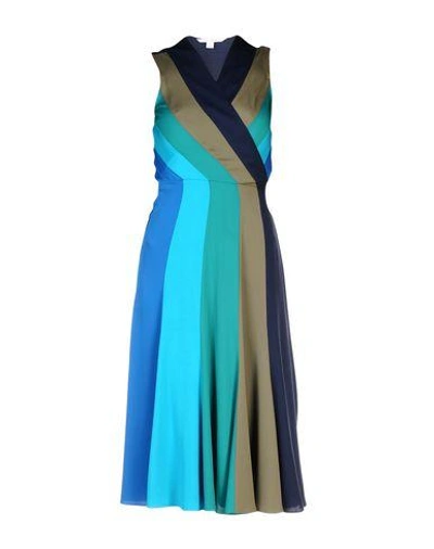 Shop Diane Von Furstenberg 3/4 Length Dress In Dark Blue