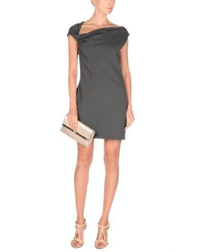 Shop Balenciaga Short Dress In Lead