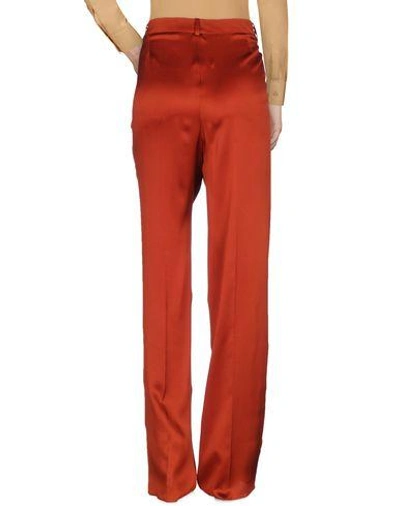 Shop Gucci Casual Pants In Brick Red
