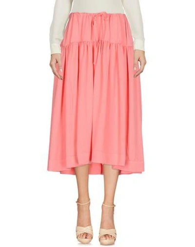 Shop Jil Sander 3/4 Length Skirt In Coral