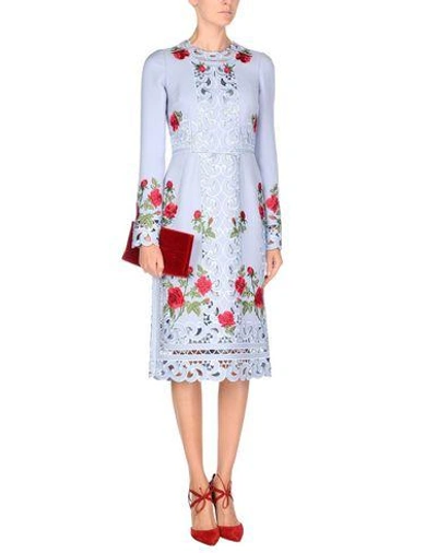 Shop Dolce & Gabbana Knee-length Dress In Lilac