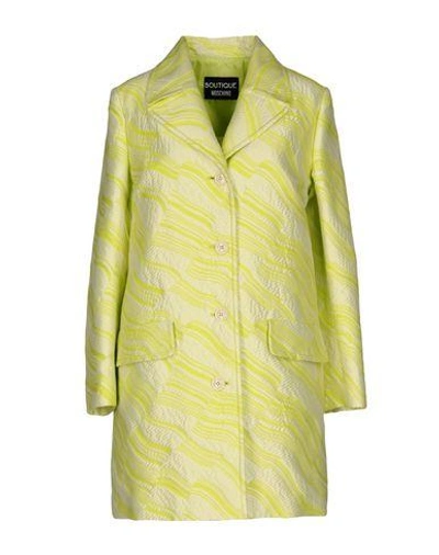 Shop Boutique Moschino Full-length Jacket In Light Green