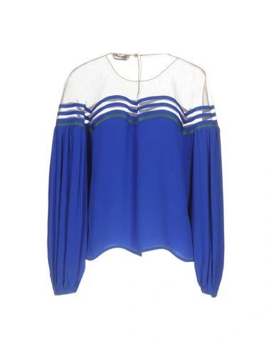 Shop Fendi Blouse In Blue