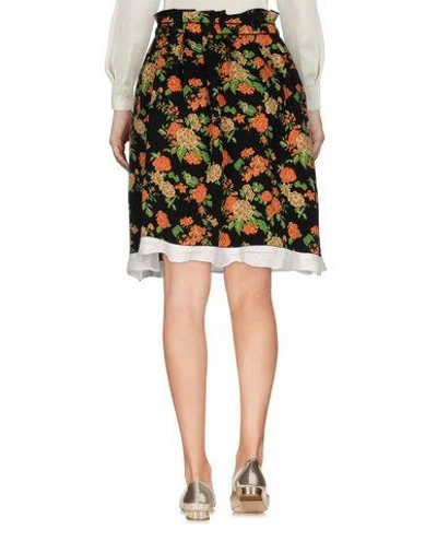 Shop Msgm Knee Length Skirt In Orange