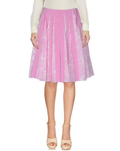 Shop Blumarine Knee Length Skirts In Pink