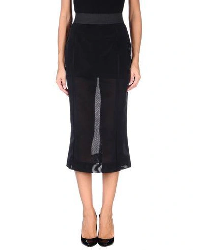Shop Dolce & Gabbana Woman Midi Skirt Black Size 6 Polyamide, Elastane