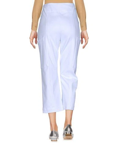 Shop Dondup Cropped Pants & Culottes In White