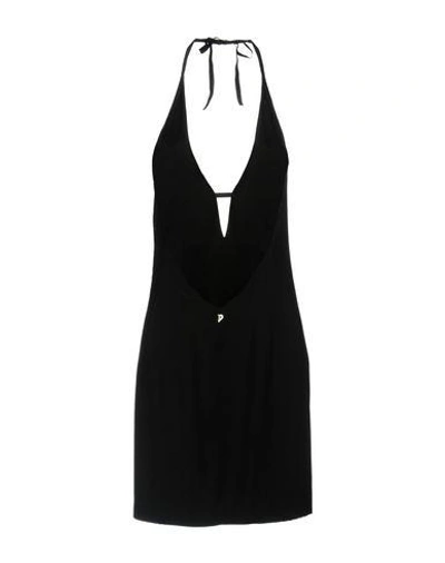 Shop Dondup Woman Mini Dress Black Size 6 Acetate, Viscose