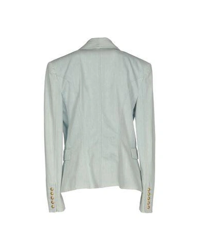 Shop Balmain Blazers In Blue