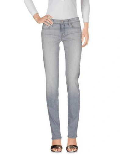 Shop J Brand Woman Jeans Grey Size 32 Cotton, Elastomultiester, Elastane
