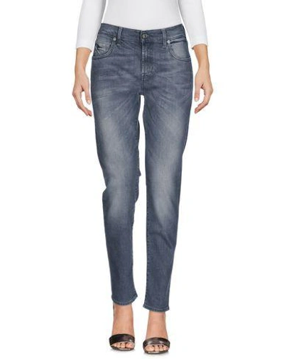 Shop 7 For All Mankind Denim Pants In Grey