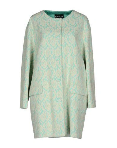 Shop Boutique Moschino Full-length Jacket In Turquoise