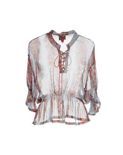 Shop Just Cavalli Blouse In Sky Blue