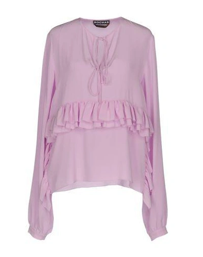 Shop Rochas Blouses In Lilac