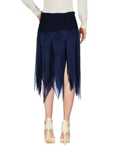 Shop Blumarine 3/4 Length Skirts In Dark Blue