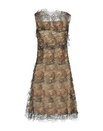 Shop Ermanno Scervino Knee-length Dress In Brown