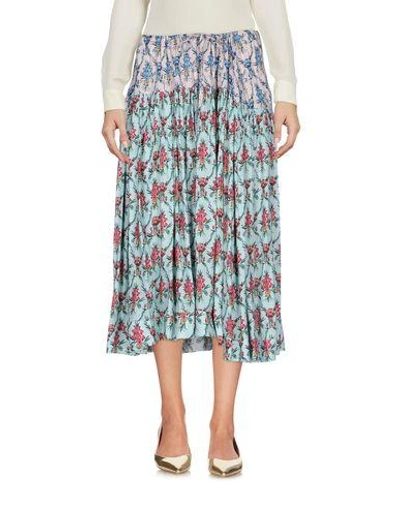 Shop Jil Sander 3/4 Length Skirts In Light Green