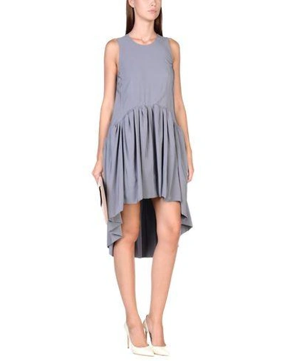 Shop Balenciaga Short Dress In Grey