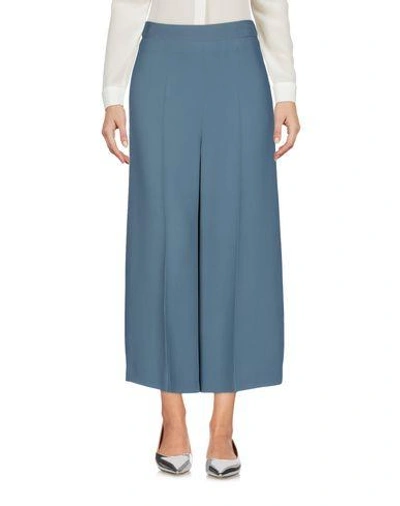 Shop Valentino Cropped Pants & Culottes In Grey