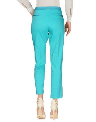 Shop Blumarine Casual Pants In Turquoise