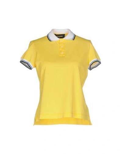 Shop Dsquared2 Polo Shirt In Yellow