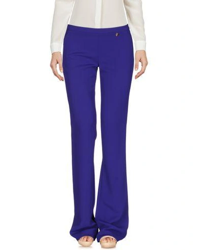 Shop Versace Collection Woman Pants Purple Size 4 Polyester
