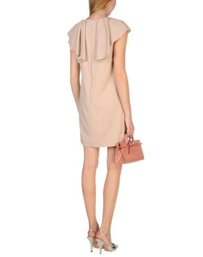 Shop Msgm Short Dress In Pale Pink