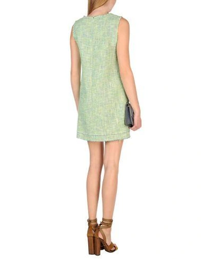 Shop Msgm Short Dress In Light Green