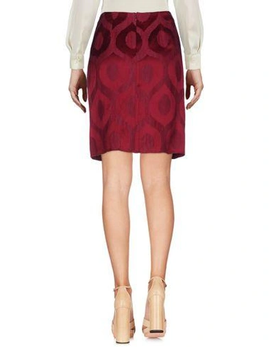 Shop Isabel Marant Knee Length Skirt In Maroon