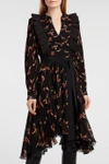 ISABEL MARANT Wesley Pleated Floral-Print Chiffon Dress