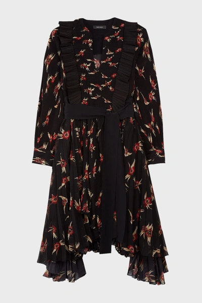 Shop Isabel Marant Wesley Pleated Floral-print Chiffon Dress