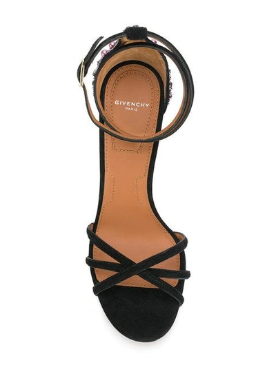 Shop Givenchy Embellished Heel Sandals In Black