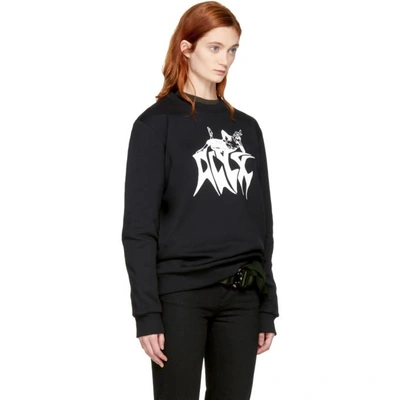 Shop Alyx Black Bunny Logo Sweatshirt