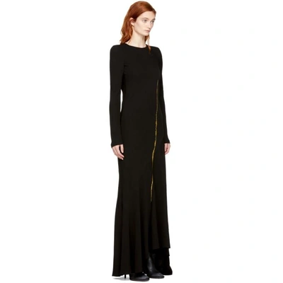 Shop Haider Ackermann Black Embroidered Round Shoulder Dress In 099 Black