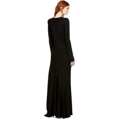 Shop Haider Ackermann Black Embroidered Round Shoulder Dress In 099 Black