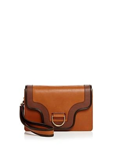 Shop Marc Jacobs Uptown Leather Clutch In Coffee Multi/gold